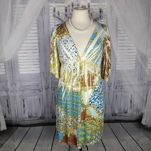 Volume One Plunging V-cut Mini Dress. Small. K49